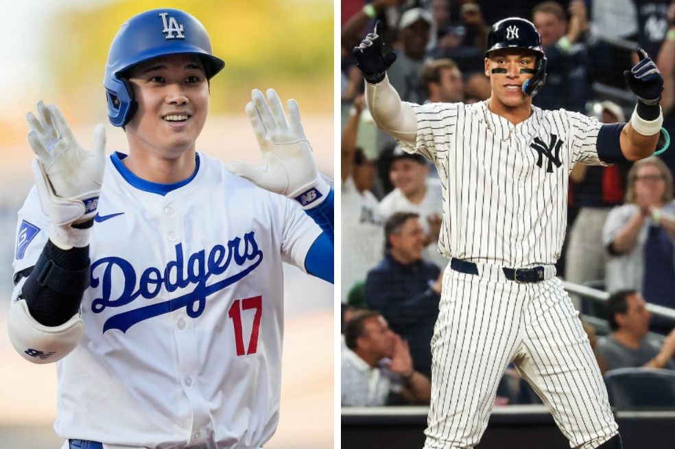 El japonés Shohei Ohtani (Los Ángeles Dodgers) y el estadounidense Aaron Judge (Yankees de Nueva York), figuras de las Grandes Ligas.