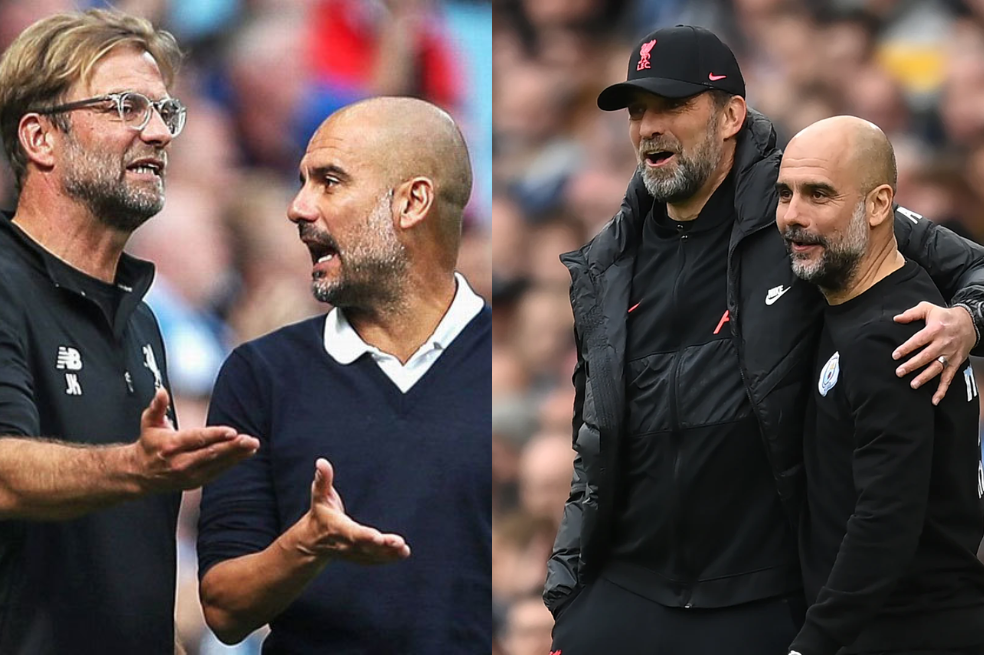 Jürgen Klopp y Pep Guardiola tienen una de las rivalidades entre entrenadores más legendarias de la historia del fútbol.