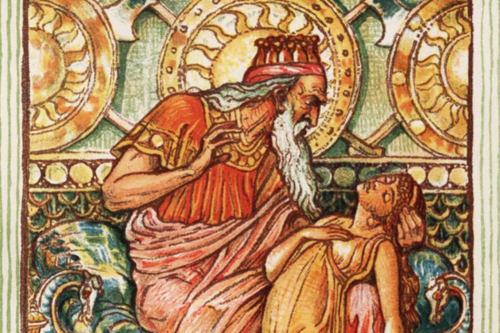 Imagen de referencia. // Rey Midas y su hija.