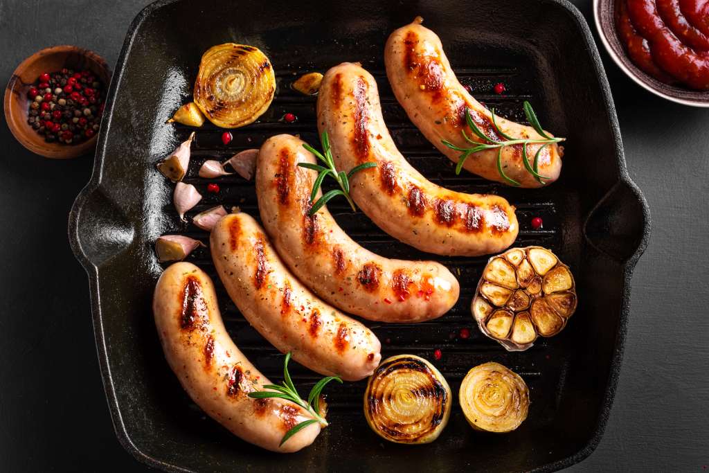 Salchichas de pollo caseras