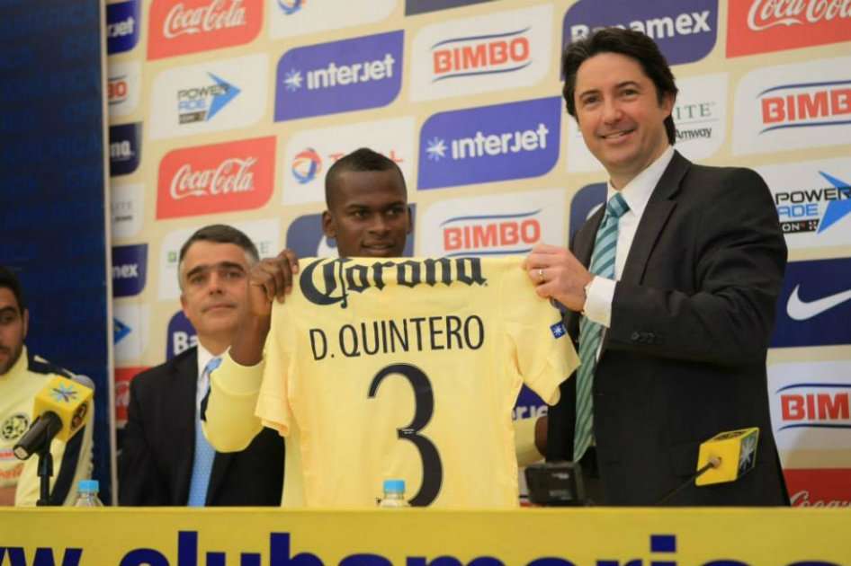 Darwin Quintero, nuevo delantero del América de México. Foto: AFP