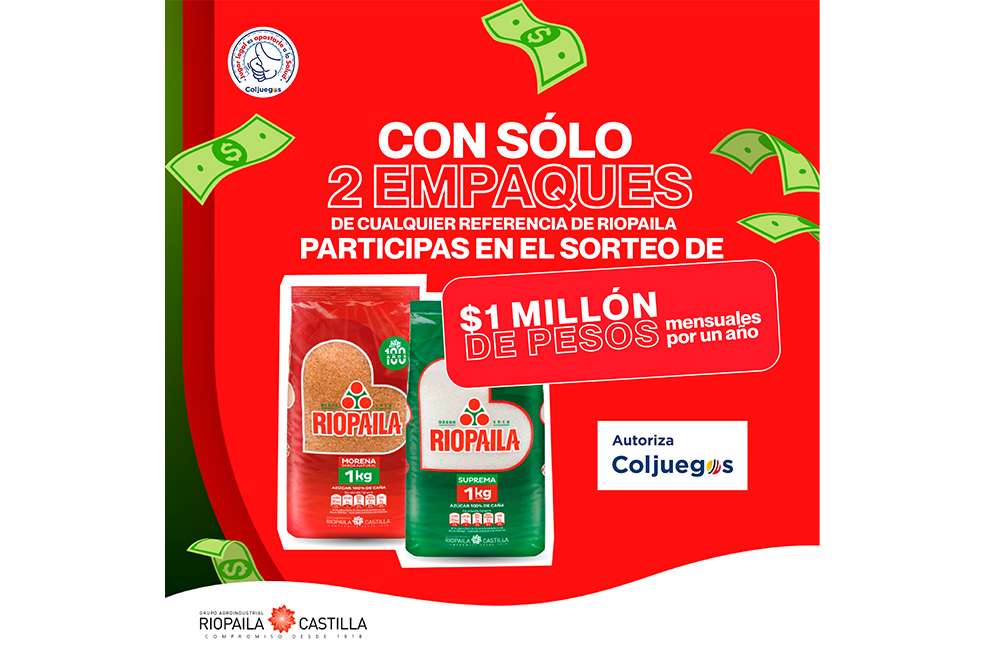 Reúne 2 empaques de Riopaila de cualquier referencia: Suprema, Morena o Senza, mínimo de 250 g.