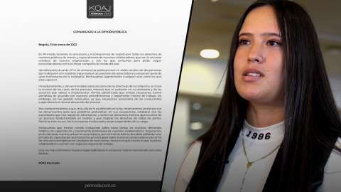 Bogotá: Fiscalía imputó cargos a exgerente de Koaj por acto sexual violento agravado
