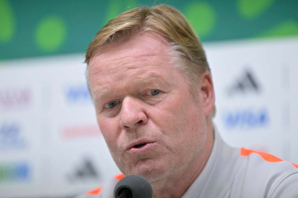 GR1023. MONTERREY (MÉXICO), 28/06/2026.- El seleccionador de Países Bajos Ronald Koeman habla en una rueda de prensa este domingo, antes de enfrentar a Marruecos en el Mundial de la FIFA 2026, en Monterrey (México). EFE/ Miguel Sierra