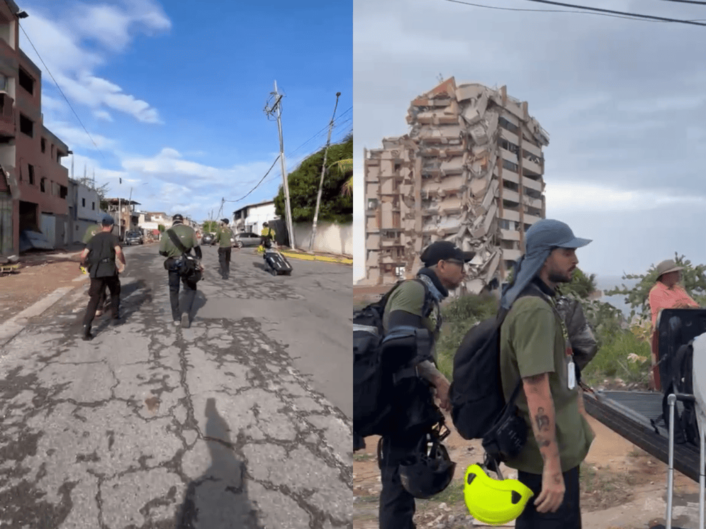 El equipo humanitario trabaja en La Guaira junto a brigadas internacionales, mientras continúan las labores de búsqueda y rescate entre los escombros.
