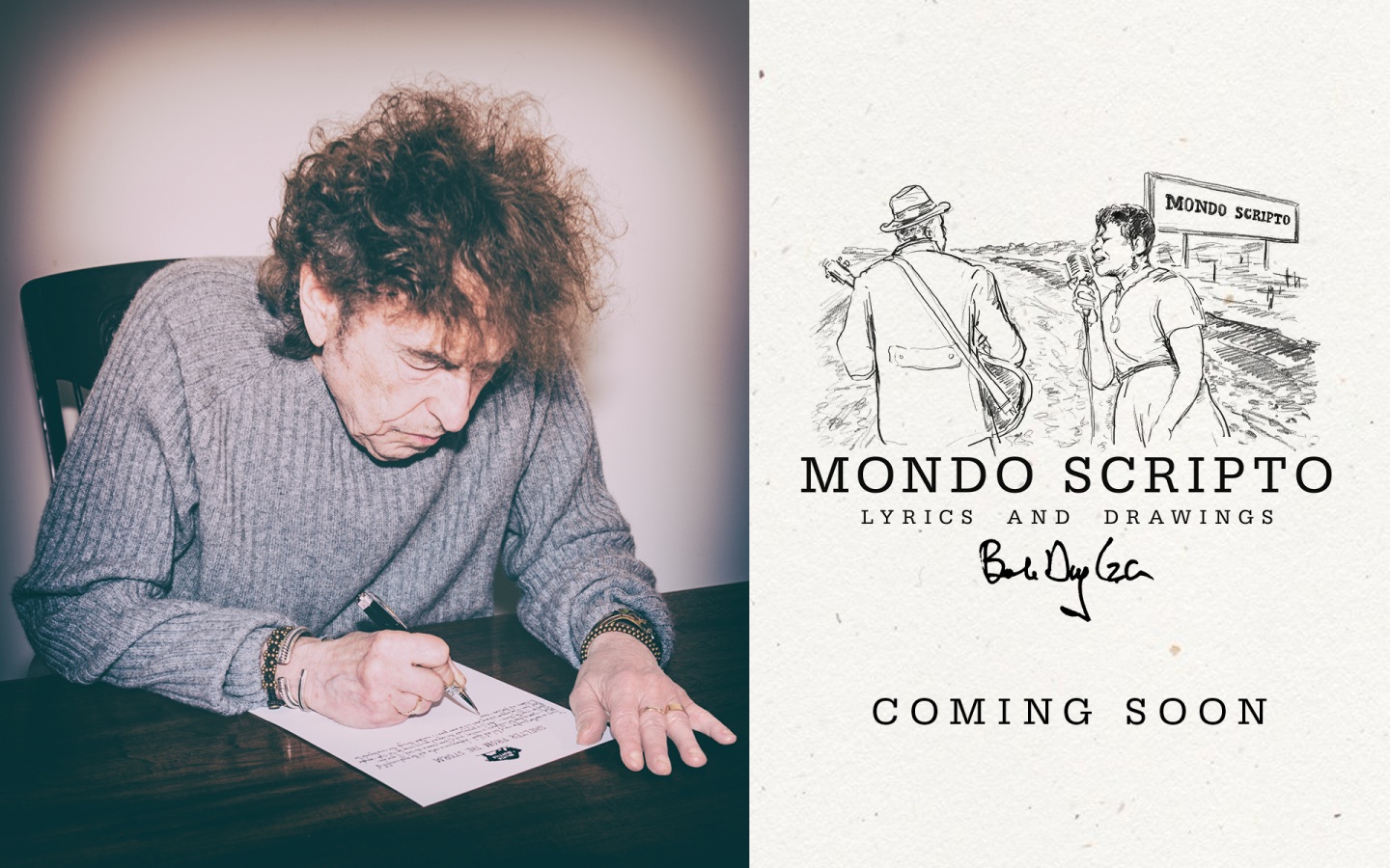 Imagen del folleto Mondo Scripto, la muestra de arte que recoge 60 de las canciones de Bob Dylan, con sus respectivas ilustraciones alusivas. / Cortesía