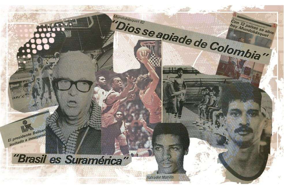 Recortes de prensa de los periódicos de 1982 sobre el Mundial de Baloncesto. / Uso exclusivo del archivo de El Espectador.