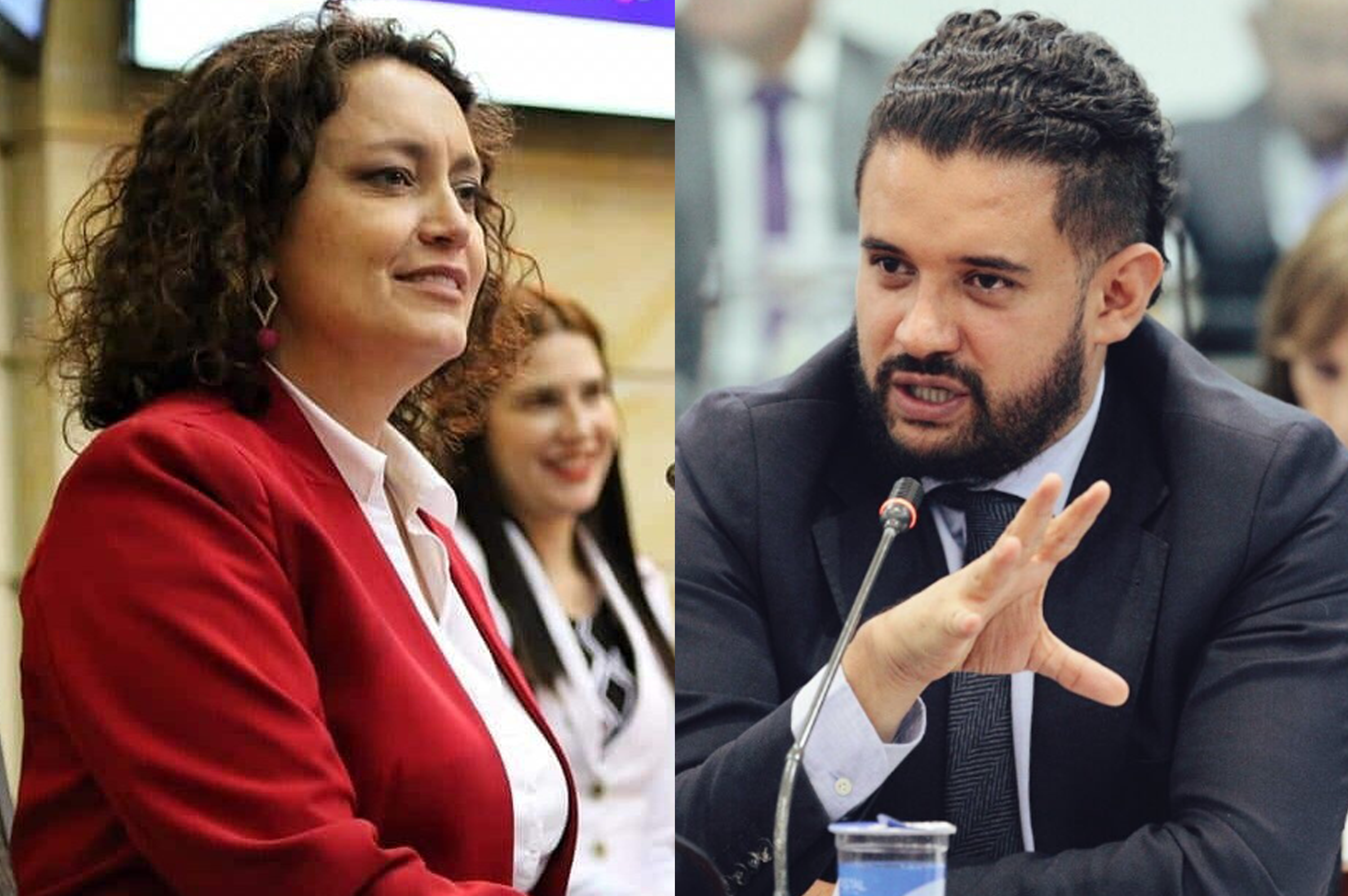 Angélica Lozano e Inti Asprilla, congresistas de la Alianza Verde.