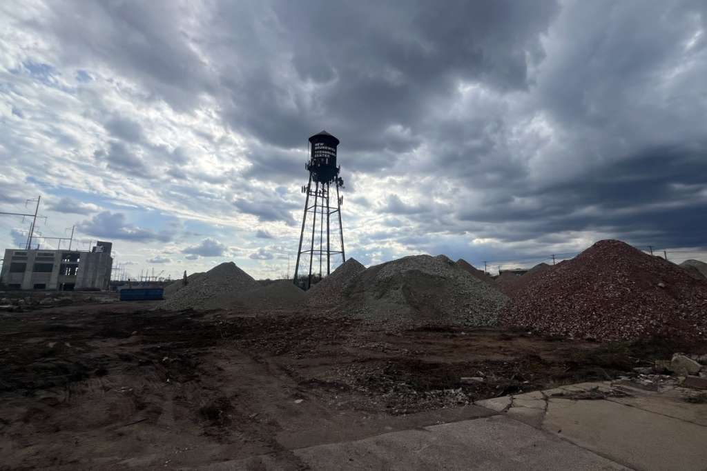 This photo taken on April 1, 2026 shows the prospective site for a data center is seen after the project was scrapped following protests in New Brunswick, New Jersey.