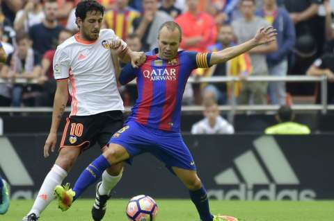Iniesta se lesionó en el partido de Barcelona ante Valencia