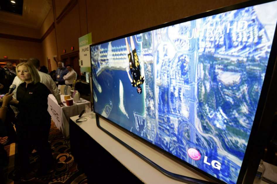 El LG televisión Ultra HD en el International Consumer Electronics Show (CES) que se adelanta en el Centro de Convenciones Mandalay Bay de Las Vegas, Nevada.
