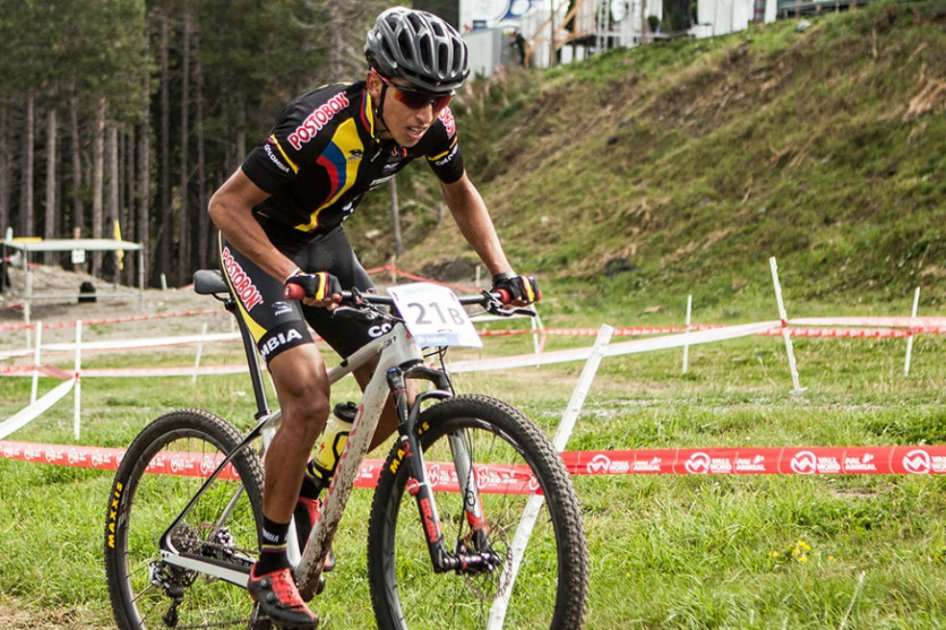 Egan Bernal conquistó el bronce en el Mundial de MTB. Foto: PABLO MAZUERA