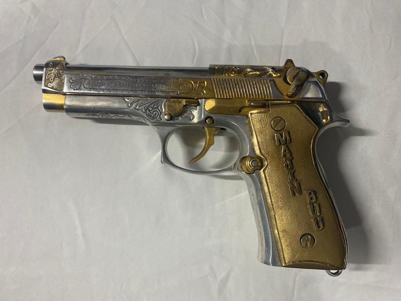 Arma incautada a Johany Noscué Bototo.