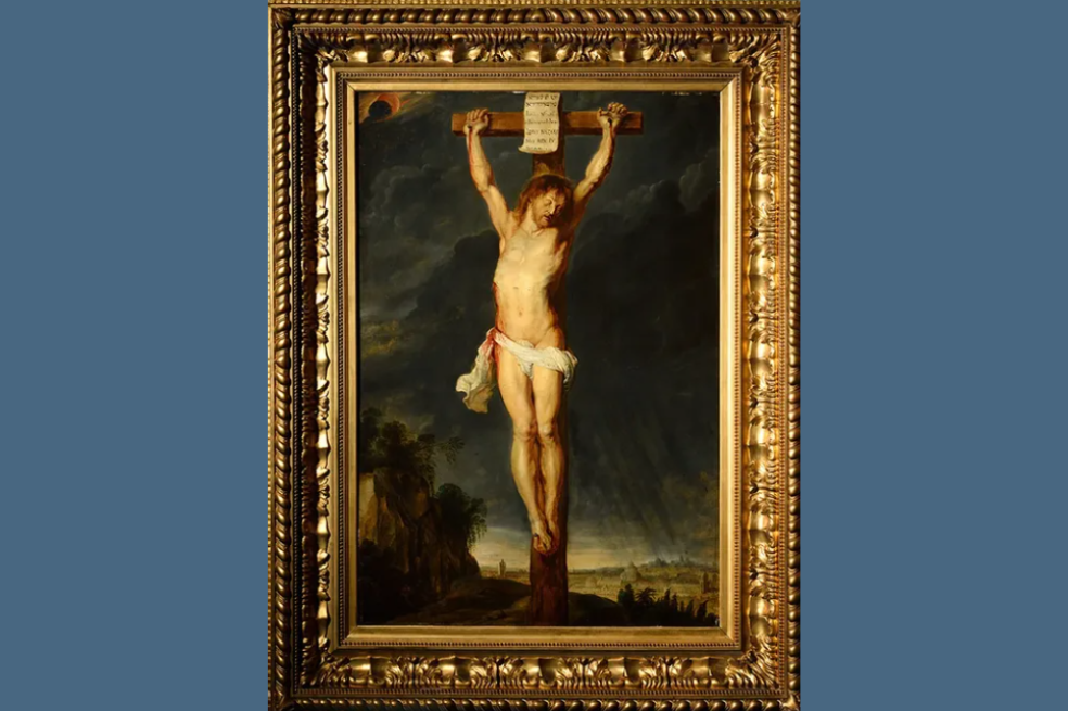 Imagen del "Cristo en la cruz" de Rubens encontrado recientemente.