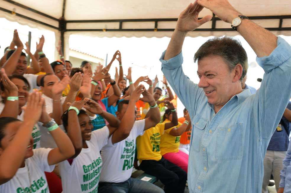 El presidente Juan Manuel Santos en el municipio de Galapa, Atlántico. / SIG