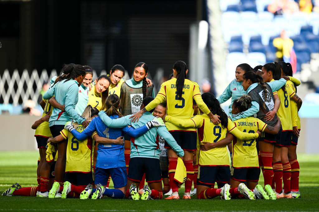 Sydney (Australia), 25/07/2023.- Team Colombia react after winning the FIFA Women's World Cup match between Colombia and South Korea at Sydney Football Stadium in Sydney, Australia, 25 July 2023. (Mundial de Fútbol, Corea del Sur) EFE/EPA/DAN HIMBRECHTS AUSTRALIA AND NEW ZEALAND OUT