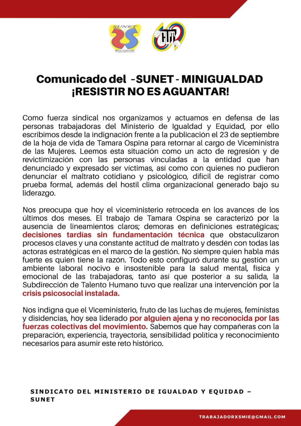 Ministerio de Igualdad