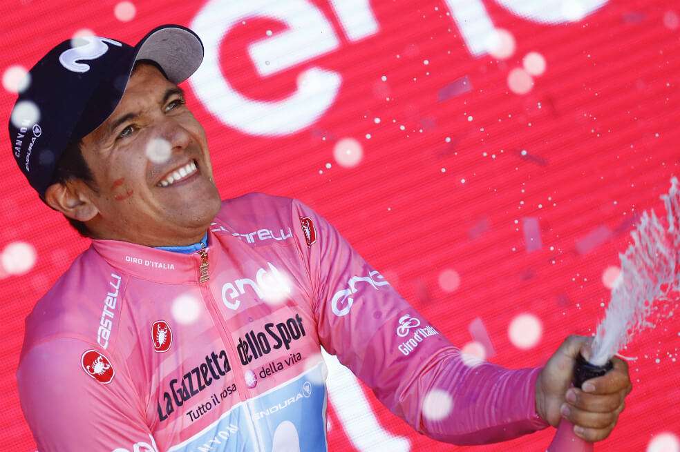 Richard Carapaz, campeón del Giro de Italia 2019. / AFP