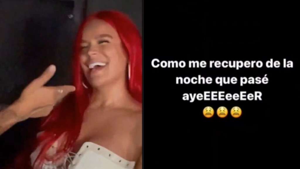 Karol G en un bar de Medellín