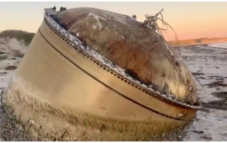 El cilindro de cobre fue encontrado cerca de Jurien Bay, en Australia.