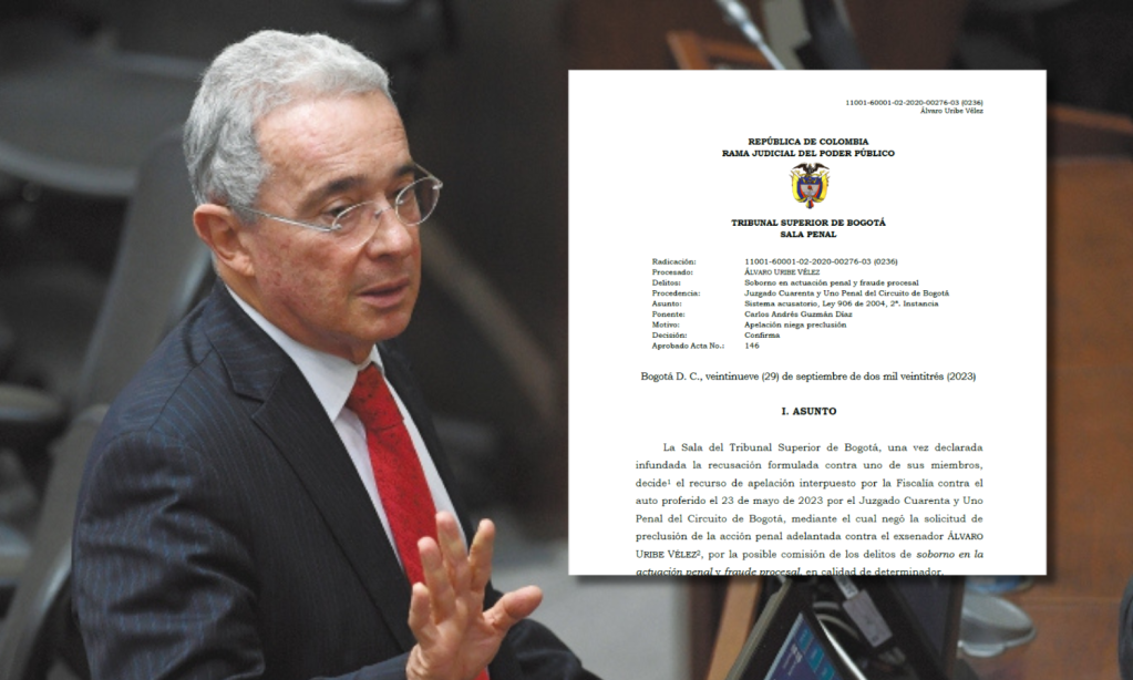 El Tribunal Superior de Bogotá publicó la sentencia de 269 páginas en la que dejó vivo el expediente penal contra Uribe Vélez.