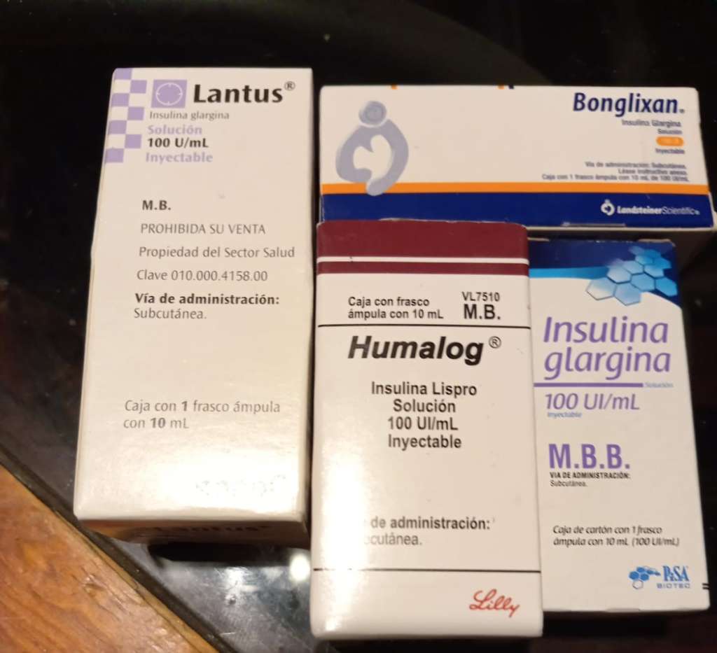 En el caso de la glargina, Iori y Miguel han recibido por parte del Seguro Social frascos de tres laboratorios: Sanofi (Lantus), Pisa (Galactus) y Landsteiner Scientific (Bonglixan). Estas tres compañías agrupan el 56% de las compras que el IMSS ha hecho de este tipo de insulina de 2018 a 2023. /El Universal.