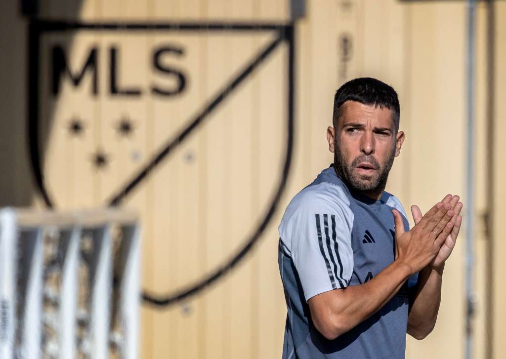 Fort Lauderdale (Usa), 01/08/2023.- Spanish player Jordi Alba attends his first training session with Inter Miami at Florida Blue Training Center in Fort Lauderdale, Florida, USA, 01 August 2023. The MLS team signed the 34-year-old Alba from FC Barcelona. EFE/EPA/CRISTOBAL HERRERA-ULASHKEVICH