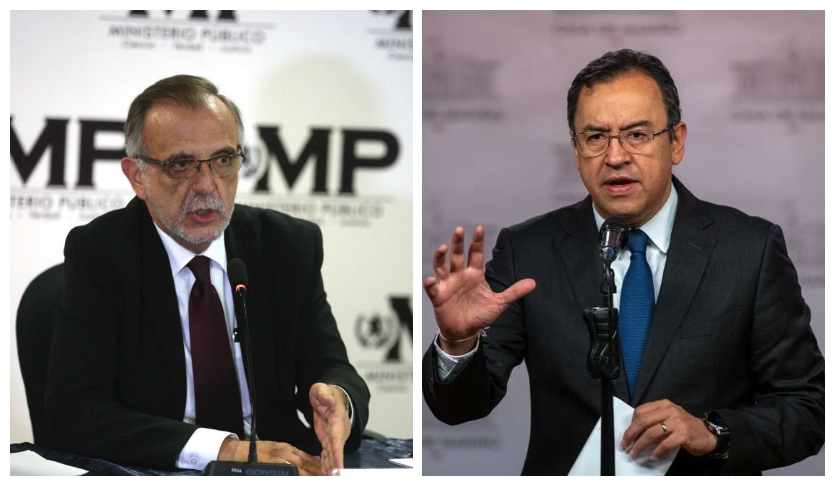 Iván Velásquez, Ministro de Defensa (izquierda) y Alfonso Prada, ministro del Interior (derecha).