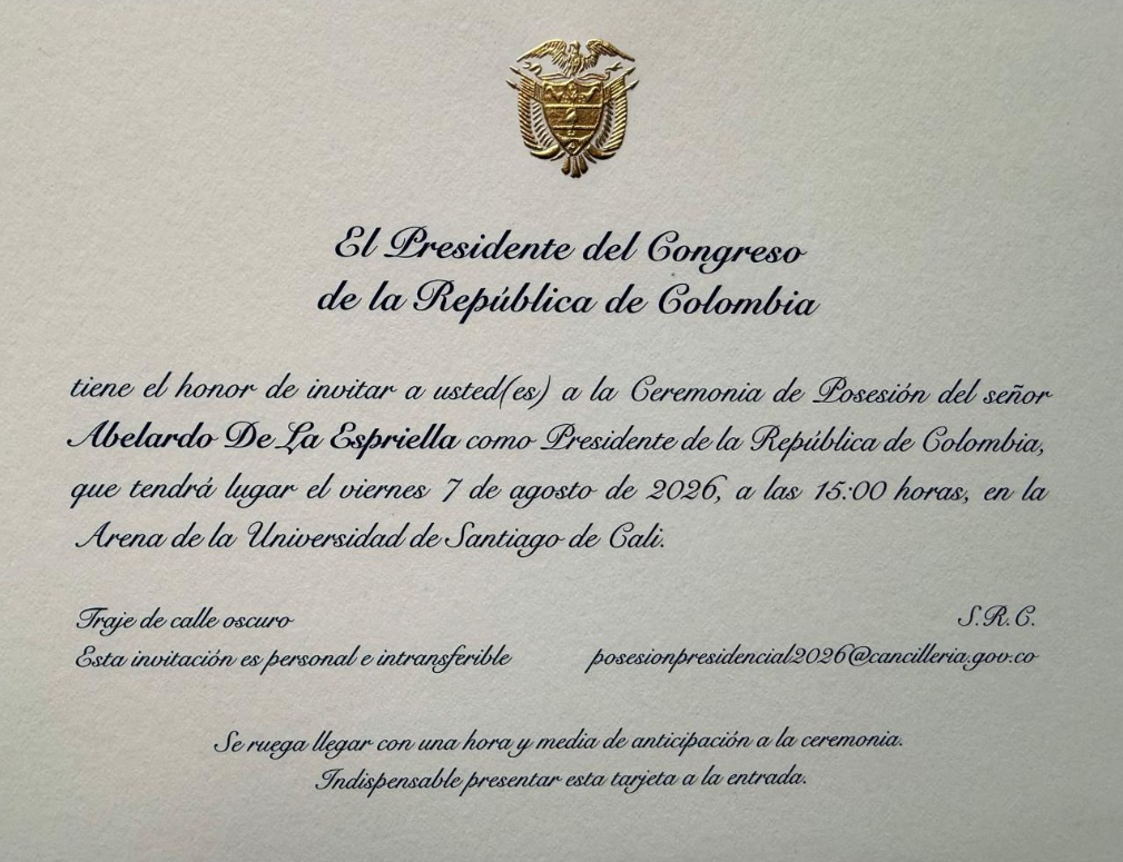 Invitación Abelardo de la Espriella.