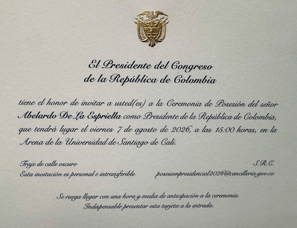 Invitación Abelardo de la Espriella.