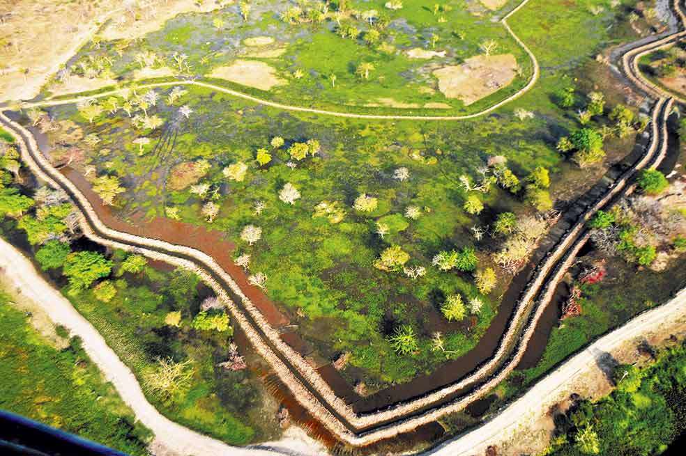 El fin de semana Corpamag hizo un operativo cerca del caño Condazo, donde opera Agropecuaria RHC. / “El Heraldo”