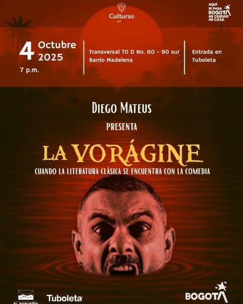 Diego Mateus lleva “La vorágine” al escenario del Teatro El Ensueño