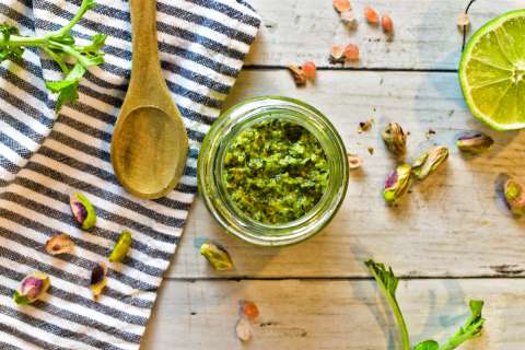 ¿Pesto de pistachos? Aquí te enseñamos la receta