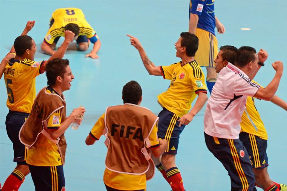 La selección Colombia de Futsal hace historia en su debut en un Mundial / AFP