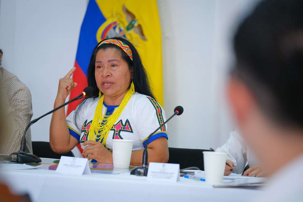 Martha Cecilia Domicó hija del líder indígena Kimy Pernía Domicó, asesinado por paramilitares tras su protesta por la construcción de la hidroeléctrica de Urrá.