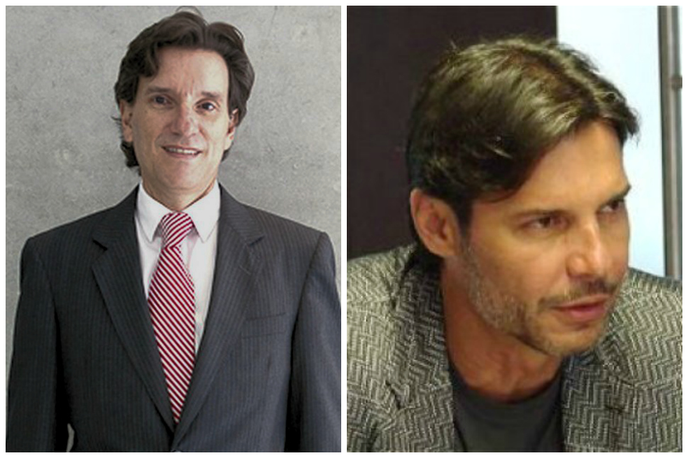 Juan Luis Ariztizábal, presidente de Conconcreto, y Andrés Jaramillo, presidente de Conoalvías. / Archivo