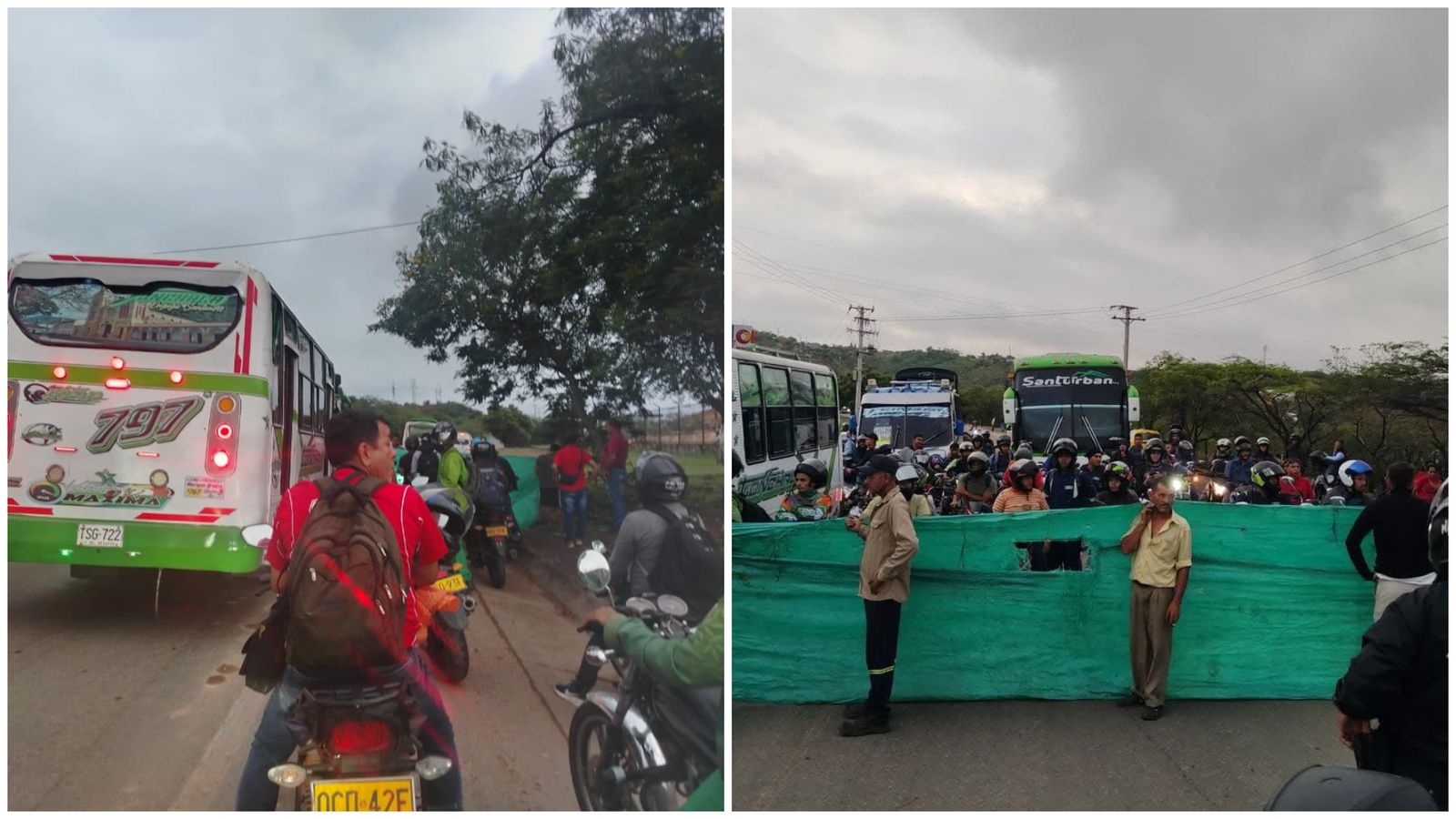 La protesta bloqueó completamente el paso en la vía Cúcuta–Sardinata, generando afectaciones en el tránsito hacia la Costa Caribe.