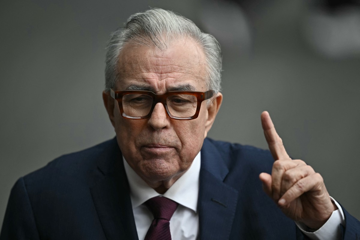 (FILES) The Governor of Sinaloa Ruben Rocha Moya speaks while leaving the inauguration ceremony of Mexico's new President Claudia Sheinbaum at the Congress of the Union in Mexico City on October 1, 2024.
