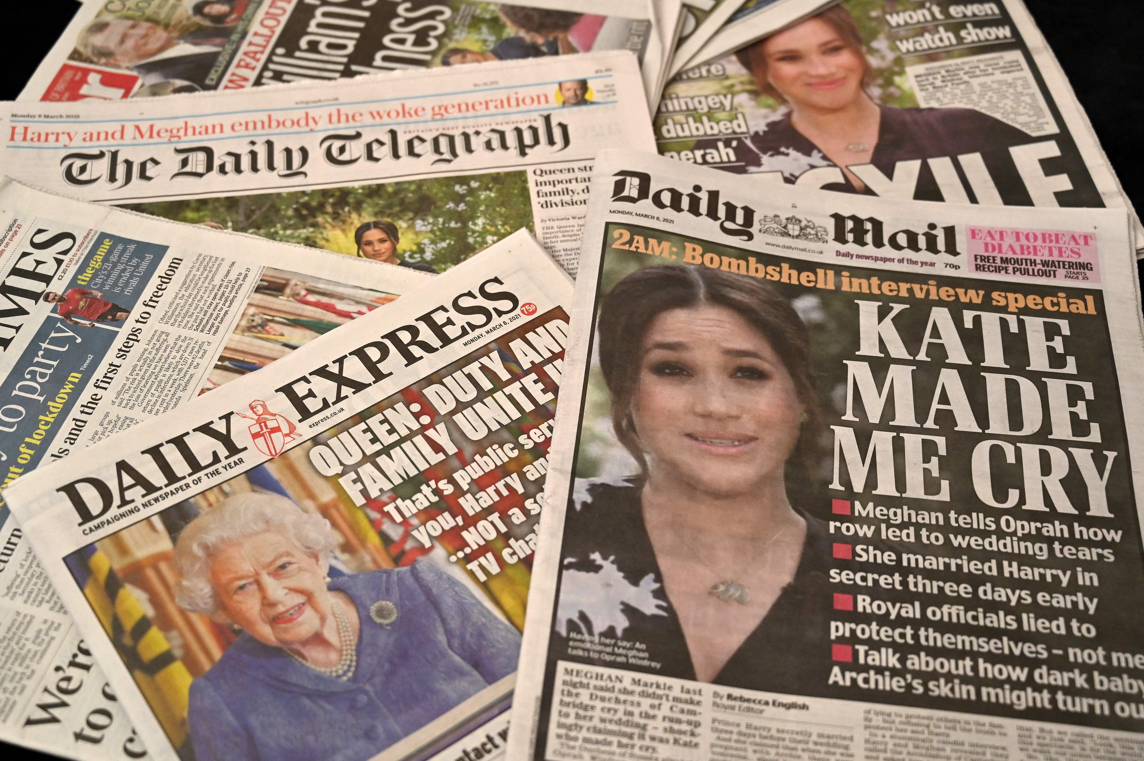 Portadas de los medios de Reino Unido con la entrevista de Enrique y Meghan.