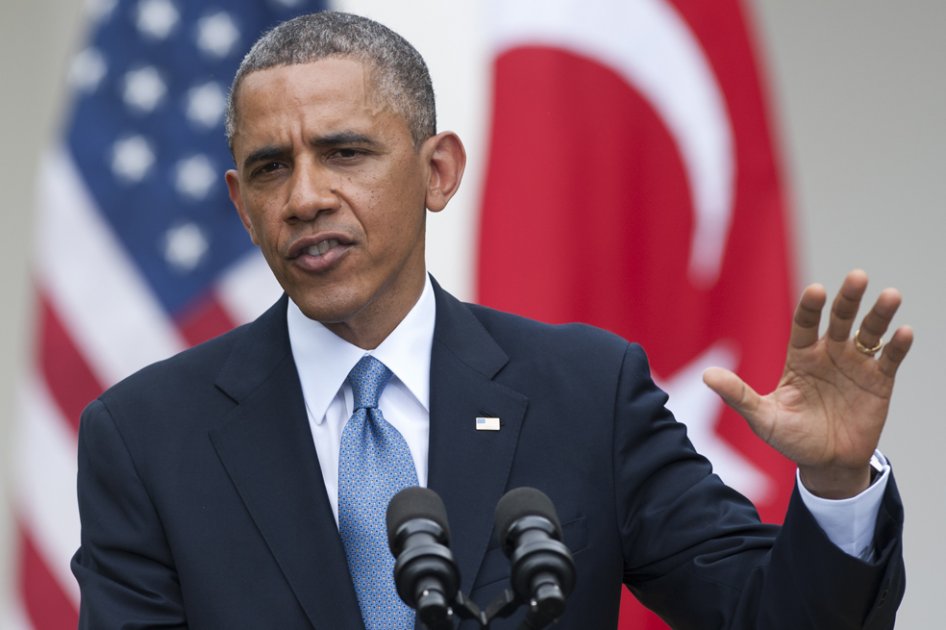 El mandatario estadounidense Barack Obama, durante la rueda de prensa en el marco de su reunión con el primer ministro turco / AFP