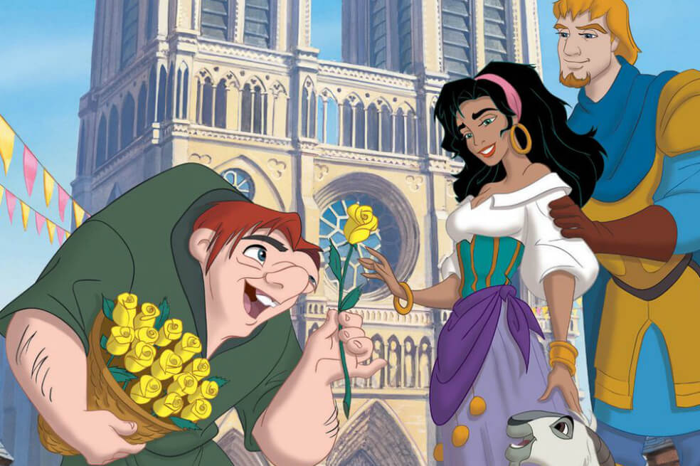 Imagen de la película de Disney "El jorobado de Notre Dame".