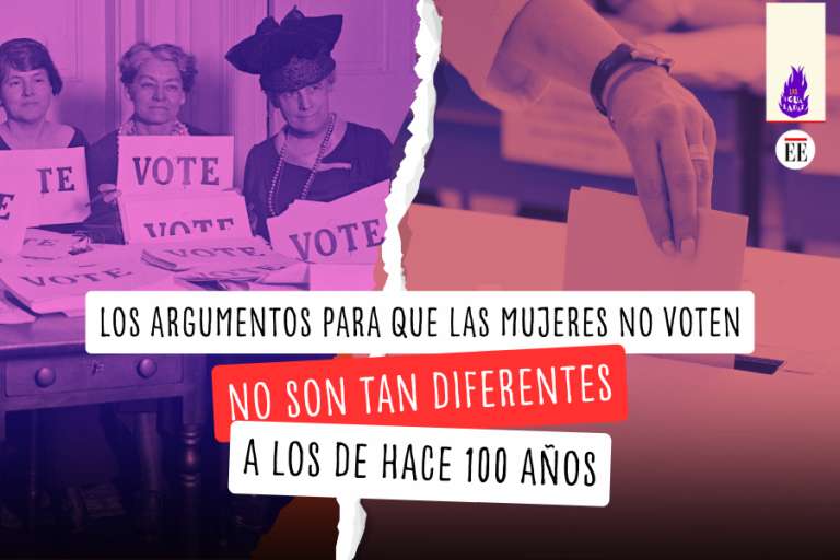 Discursos que cuestionan el sufragio femenino en Estados Unidos.