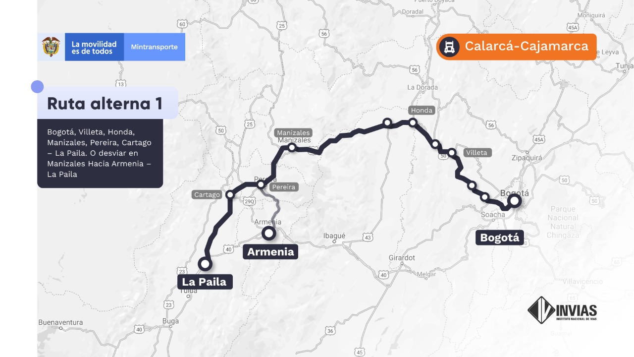 Ruta alterna 1 cierre La Línea.