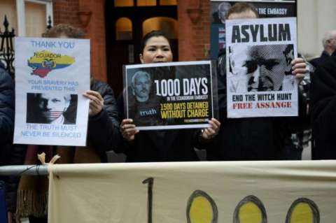 Julian Assange cumple mil días en la embajada de Ecuador