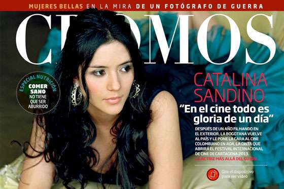Catalina Sandino nuestra portada de la nueva edición Cromos para Ipad