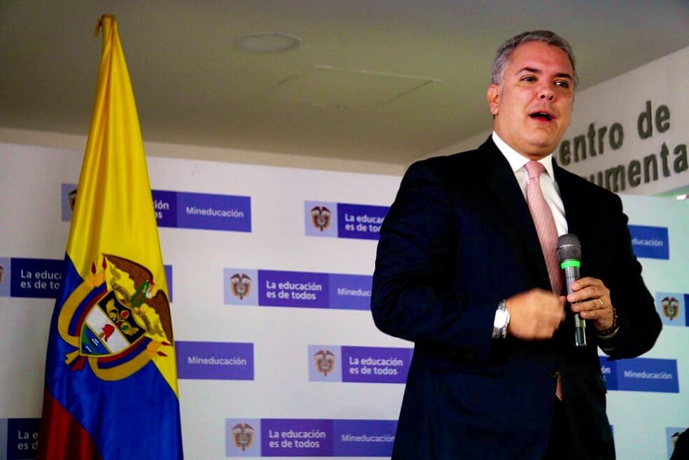 El presidente, Iván Duque, presentó la Estrategia Integral de Servicio al Ciudadano del Ministerio de Educación. / Cortesía Ministerio de Educación