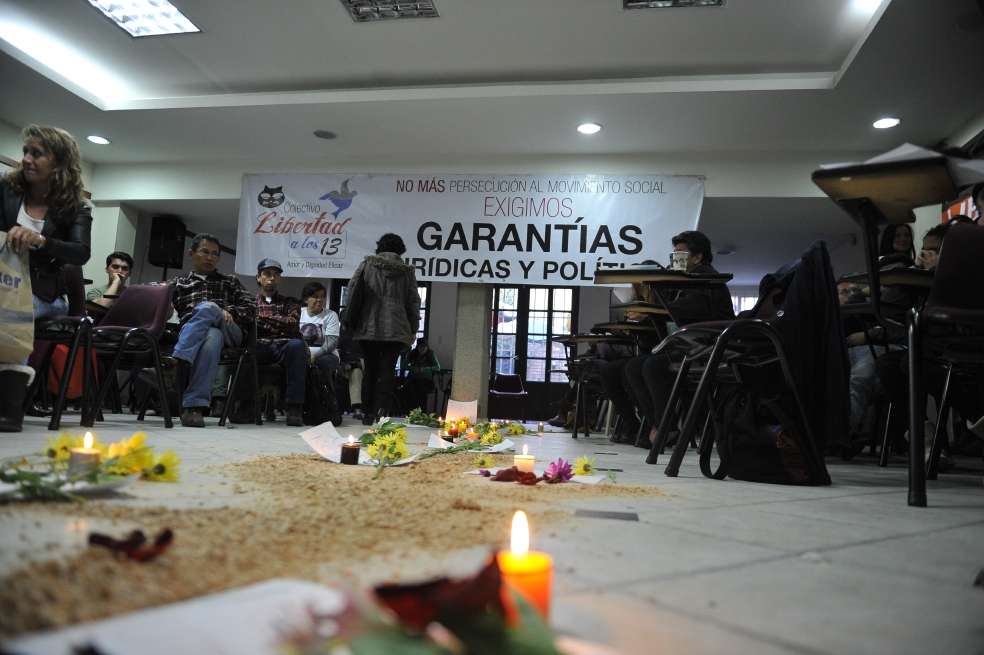 Los familiares de Los 13 hicieron un acto para conmemorar un año de las capturas. / Gustavo Torrijos
