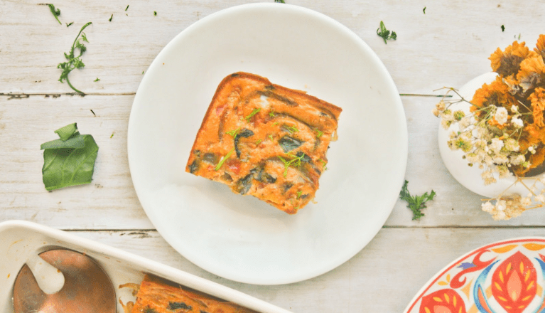 Receta: huevos horneados con vegetales