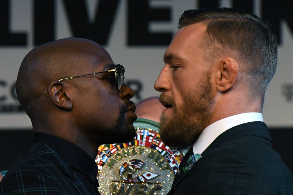 Floyd Mayweather y Conor Mcgregor pelearán este sábado en el "Combate del Billón de Dólares". / AFP