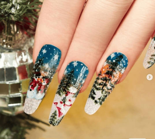 Diseños de uñas para la temporada navideña